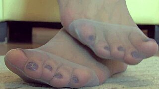 She's the One in Pantyhose Teasing With Every Step