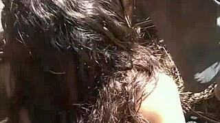 Prostitute sucks husband's cuckold cock on street