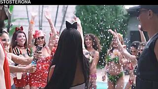 Wow, these brazilian latina amateurs are getting so hot at the party lesbian fun!