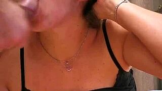 Mature Wife's Secret Cumshot After Work.