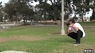 Beautiful Leggy Teen Rachel Rose Gets Rough Wanking and Facial Blowjob