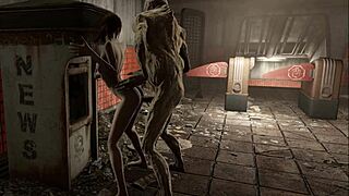 i'm watchin fo4 in the subway rubble, that monster assfuckin the brunette anime girl