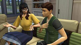 Fucking my hairy pussy after work at home