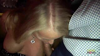 Big fake boobs get sucked and ridden with shaved closeup moaning