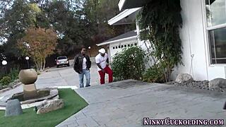 Interracial Facial Teen Dominated by Two in Harsh Femdom Threesome with Humiliation.