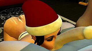 Hey, in Sims 4, goth Bella gives Santa a blowjob and anal on Christmas!
