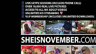 Msnovember spreads her tight black asshole in yellow thong