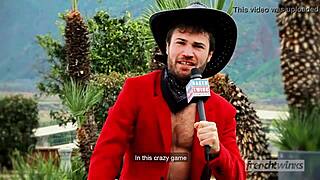 Felix and Justin compete naked in twink contest with big cocks