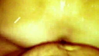 A college teen slut gets a POV creampie from a big monster cock.