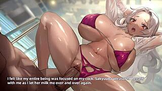 Succubus boss dominates with intense anal in pool game scenes