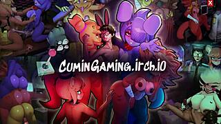 Rough pegging and thigh rubbing cumshot at Frenni's Night Club hentai game ep 5