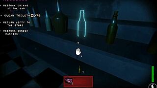 Rough pegging and thigh rubbing cumshot at Frenni's Night Club hentai game ep 5