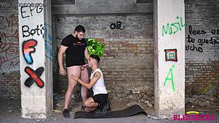 Twink casting produces hot gay blowjob with magic javi