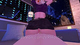 Cock-sucking and 69ing in POV: A lap dance in VR