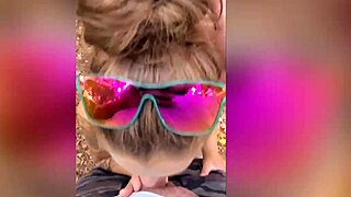 hey, wanna see a hot milf give a blowjob in the forest?