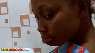 Busty African Girl Teases with Deepthroat Skills