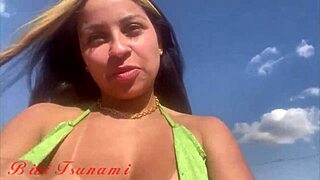 bibi tsunami topless teen big ass pussy crossdressing on roadside!