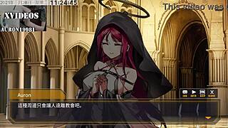 i can't believe that monster cock in this hentai anime is so big, with those big tits and ass driving me wild