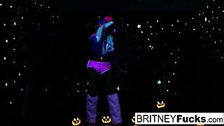 Do you want to see two stunning blondes share their big tits and pussy on halloween?