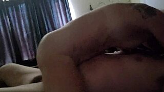 Blonde wife rides cock while getting fucked doggystyle