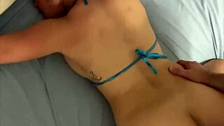 Chubby blonde enjoys rough sex with big black cock