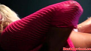 bonded babe rides hard in doggystyle after bdsm submission 😏