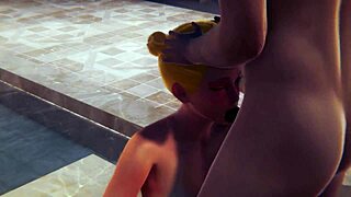 3D Hentai Video: A Cute Asian Bath Girl and Creampie Fun