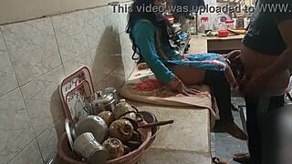 Hey, my desi stepsister got drilled hard in the kitchen today