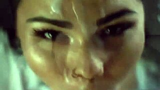 Two gorgeous babes give each other a sensual massage