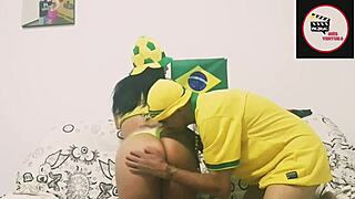 Wild threesome with big tits and cock