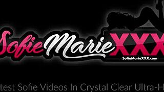 naughty milf sofie marie poses in bikini and sucks monster cock outdoor