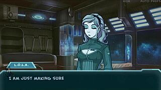 star channel 34 part 79 with anime hentai game featuring muscular brunette bodybuilder lesbian