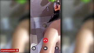 sexy crystalhousewife shows her delicious tits and big ass in video call
