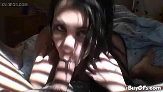 busty teen performs in video scene with teasing and masturbation