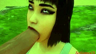 Asiática tetona explora una polla trans junto a su hermanastra lesbiana.