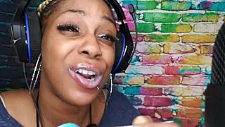 horny ebony chick sucking that big black dick 😈