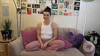 belle erotic takes control on the casting couch, fingering laurel serene passionately