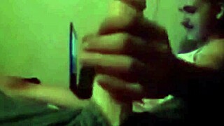 sissy learns to suck eight-inch cock