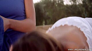 Milf lesbians kiss and lick pussies passionately!