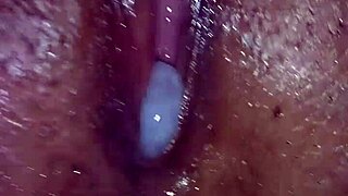 Cum in her pussy: A homemade creampie closeup