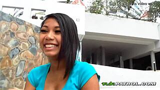 Horny petite asian teen with big tits enjoys hardcore POV sex.