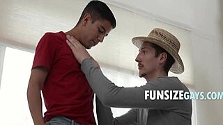 Wow! Mr. Knight takes a break to pound twink Milo Miles hard!