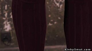 Teen with a fetish for bondage and gagging gets her pussy fingered