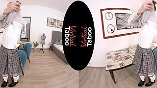 oh, jessica's virtual taboo masturbation leads to shaved brunette orgasm!