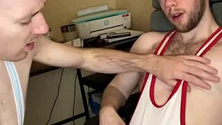 Nutting on friend's face with twink sucking and cumshot 😏💦