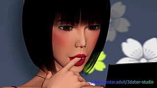Tsubaki experiences her first internship in 3d porn with toys and masturbation