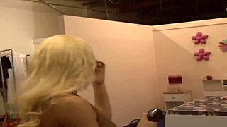 Blonde Cougar With Big Tits And Shaved Pussy Gets Facial In Heels