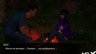 in dusklightmanor, characters are alone under the stars in episode 1, sharing a 69 moment.