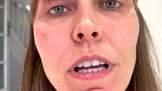 Brunette wife performs vore femdom humiliation fetish