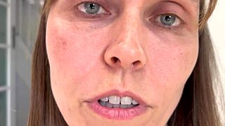 Brunette wife performs vore femdom humiliation fetish